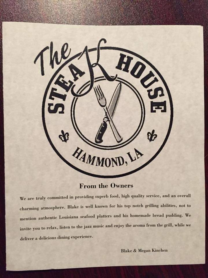 The SteaKhouse - Hammond, LA menu_pic