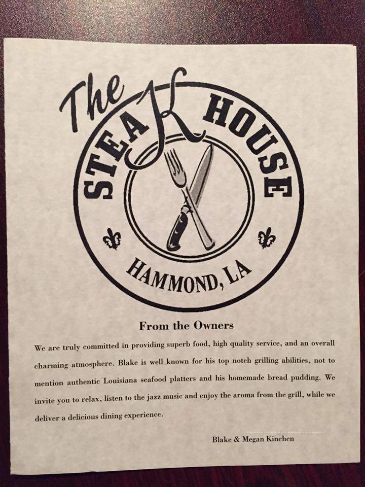 The SteaKhouse - Hammond, LA menu_pic