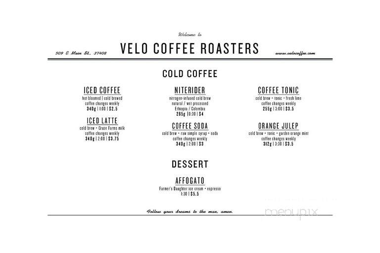 Velo Coffee Roasters - Chattanooga, TN
