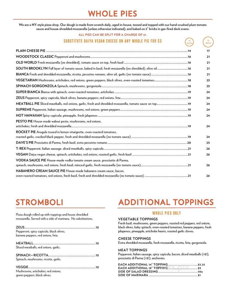 Five Points Pizza - Nashville, TN menu_pic