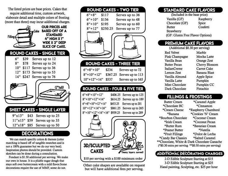 Sweet Designs Cakery - Pittsburg, KS menu_pic