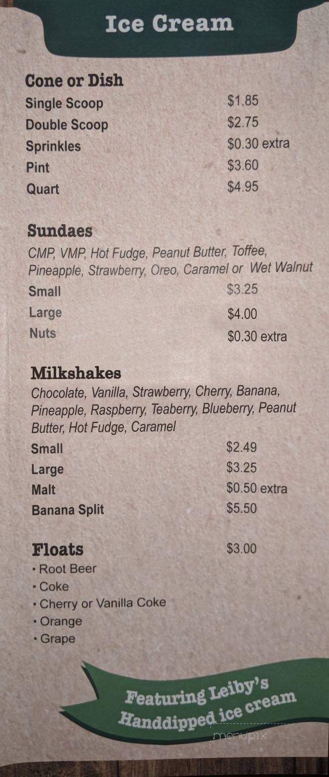 Ponduce Farms - Elysburg, PA menu_pic