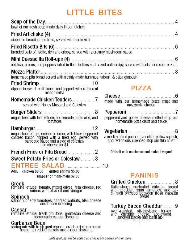 Living Room Theater Restaurant - Boca Raton, FL menu_pic