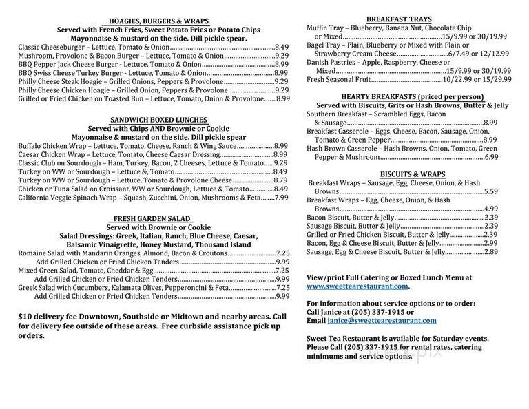 Sweet Tea - Birmingham, AL menu_pic
