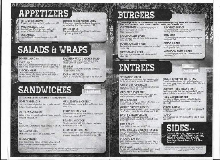 Westwood Cafe - Richland, MO menu_pic