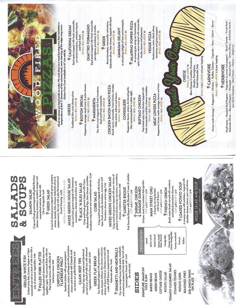 Main Street Grille - Greenwood, IN menu_pic