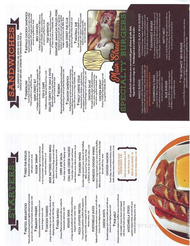 Main Street Grille - Greenwood, IN menu_pic