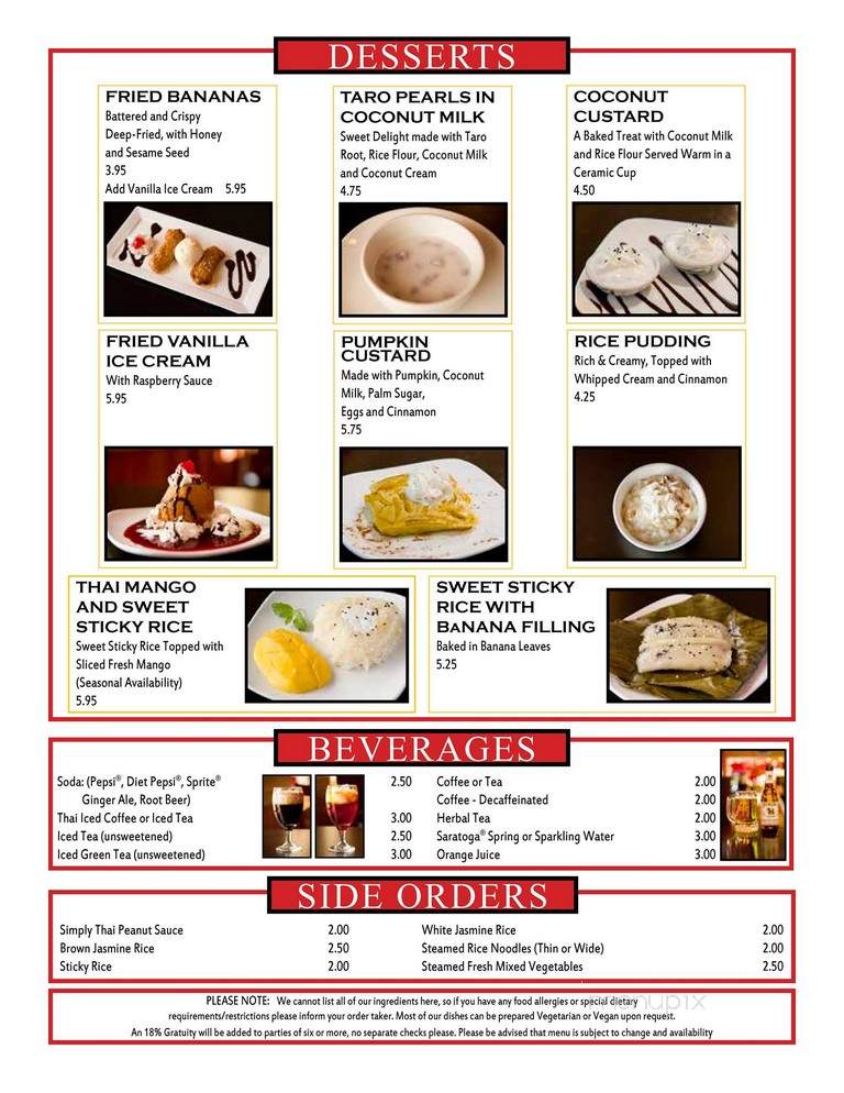 Simply Thai - Oneonta, NY menu_pic