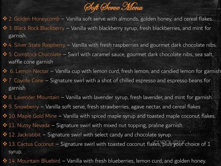 Gold Ranch - Verdi, NV menu_pic