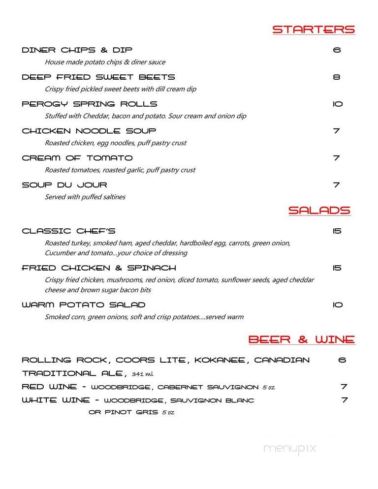 The Downtown Diner - Saline, MI menu_pic