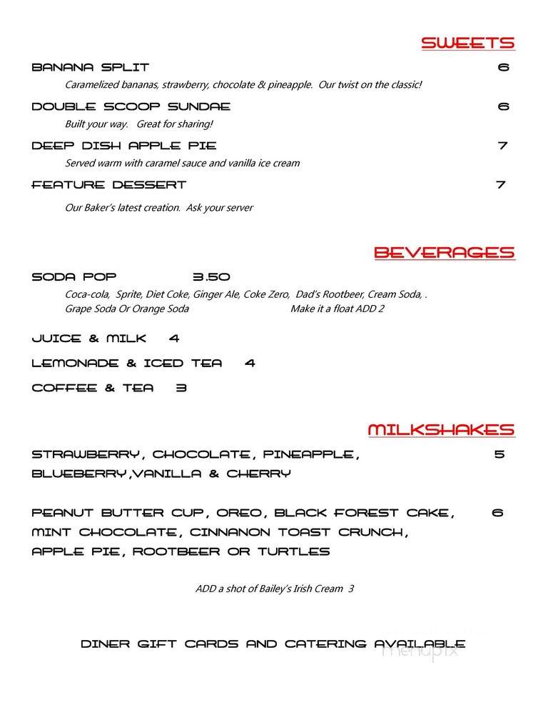 The Downtown Diner - Saline, MI menu_pic