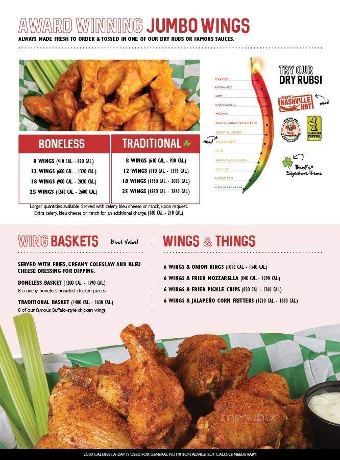 Beef O' Bradys - Kingsport, TN menu_pic