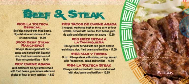 La Tolteca - Aberdeen, MD menu_pic