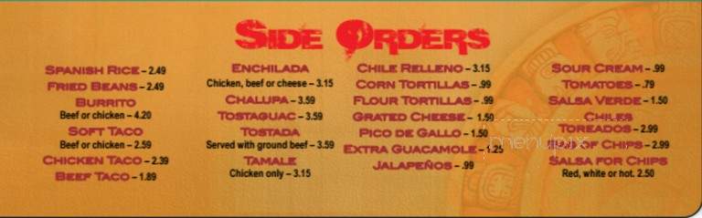 La Tolteca - Aberdeen, MD menu_pic