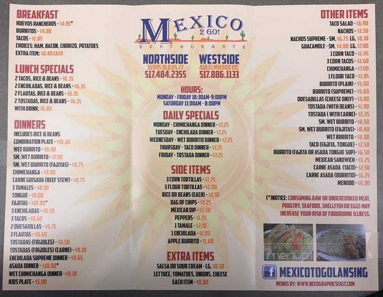 Mexico To Go - St Johns, MI menu_pic