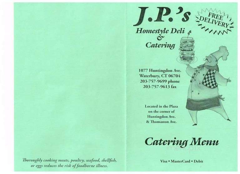 J.P.'s Homestyle Deli Catering - Waterbury, CT