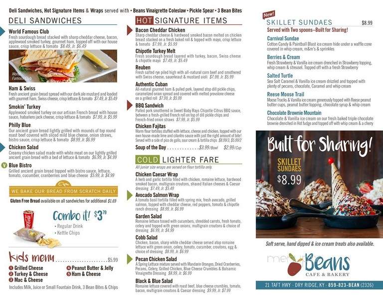 Menu of Beans in Dry Ridge, KY 41035