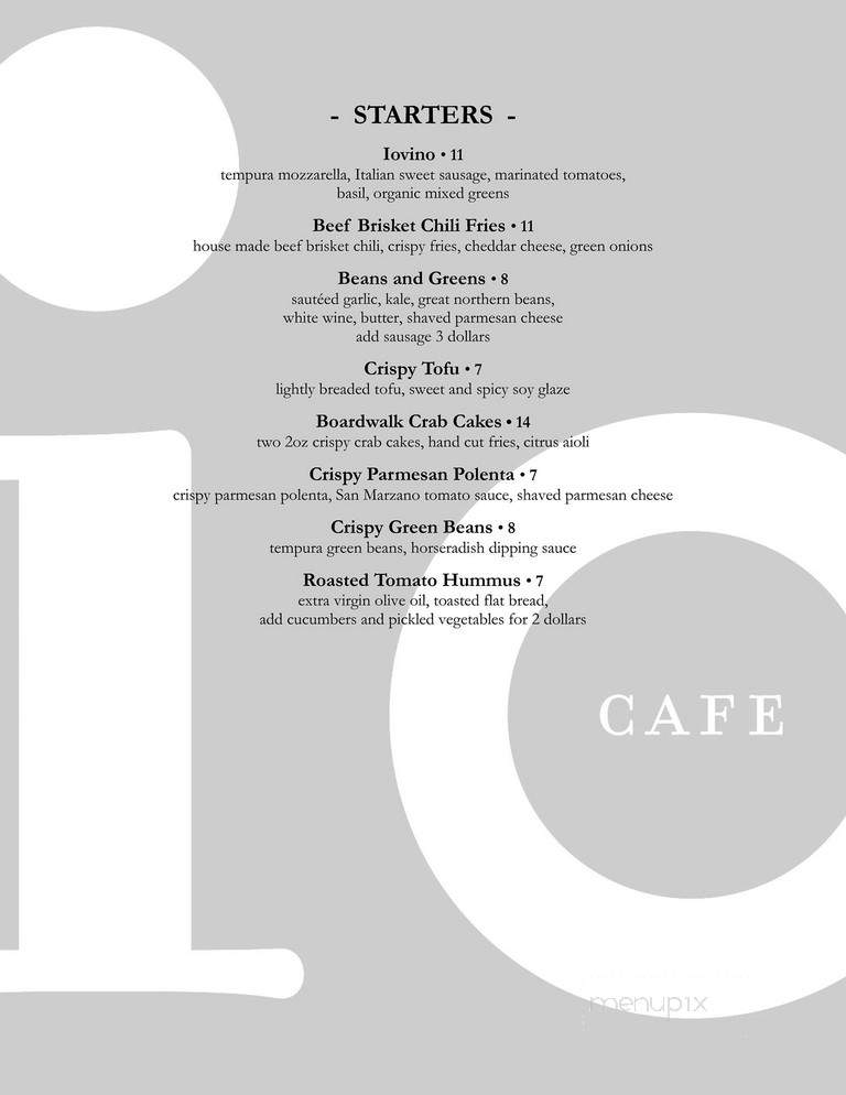 Cafe io - Pittsburgh, PA menu_pic