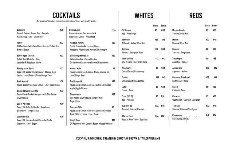 Sundown at Granada - Dallas, TX menu_pic