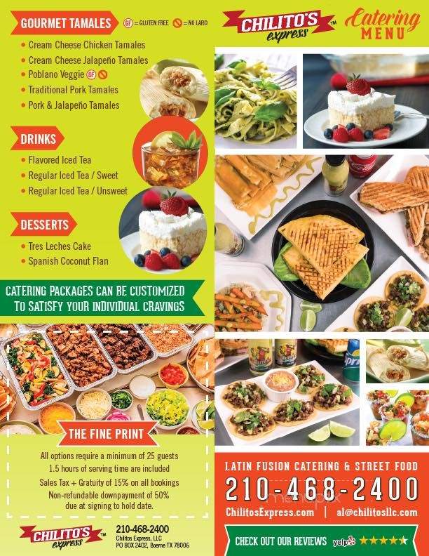 Chilito's - San Antonio, TX menu_pic