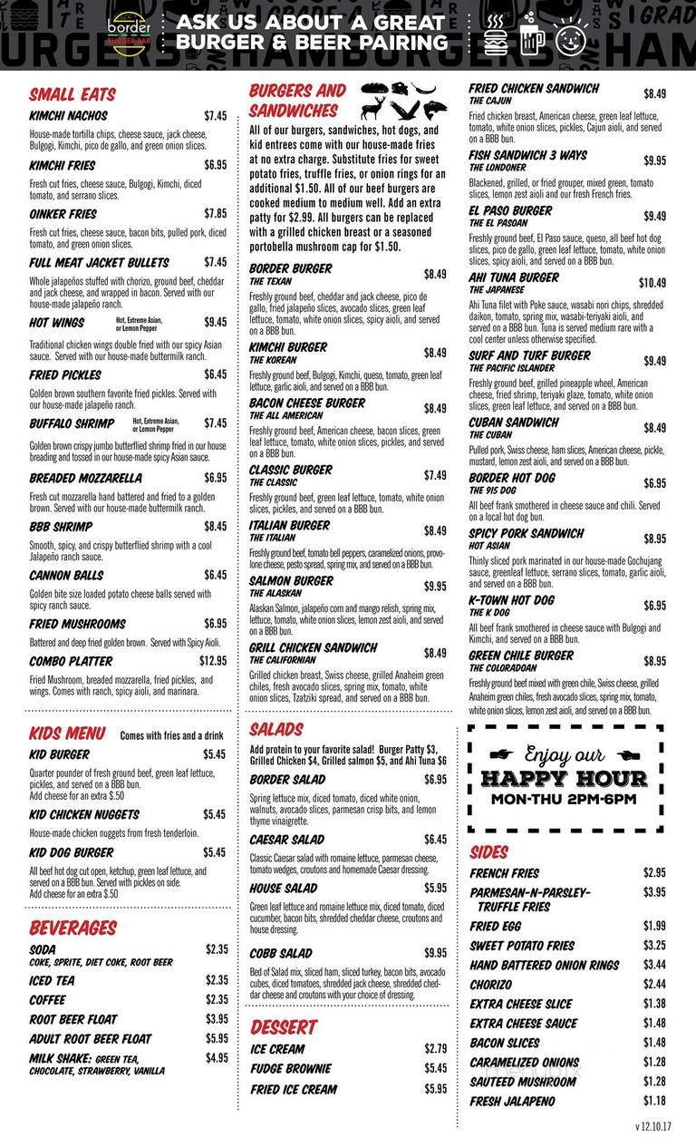 Big Burger Bar - El Paso, TX menu_pic