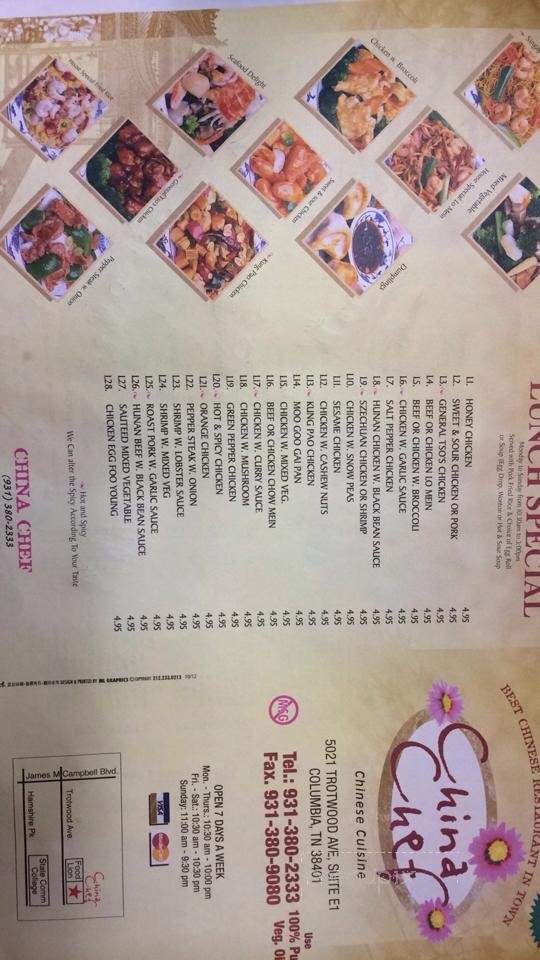 China Chef - Columbia, TN menu_pic