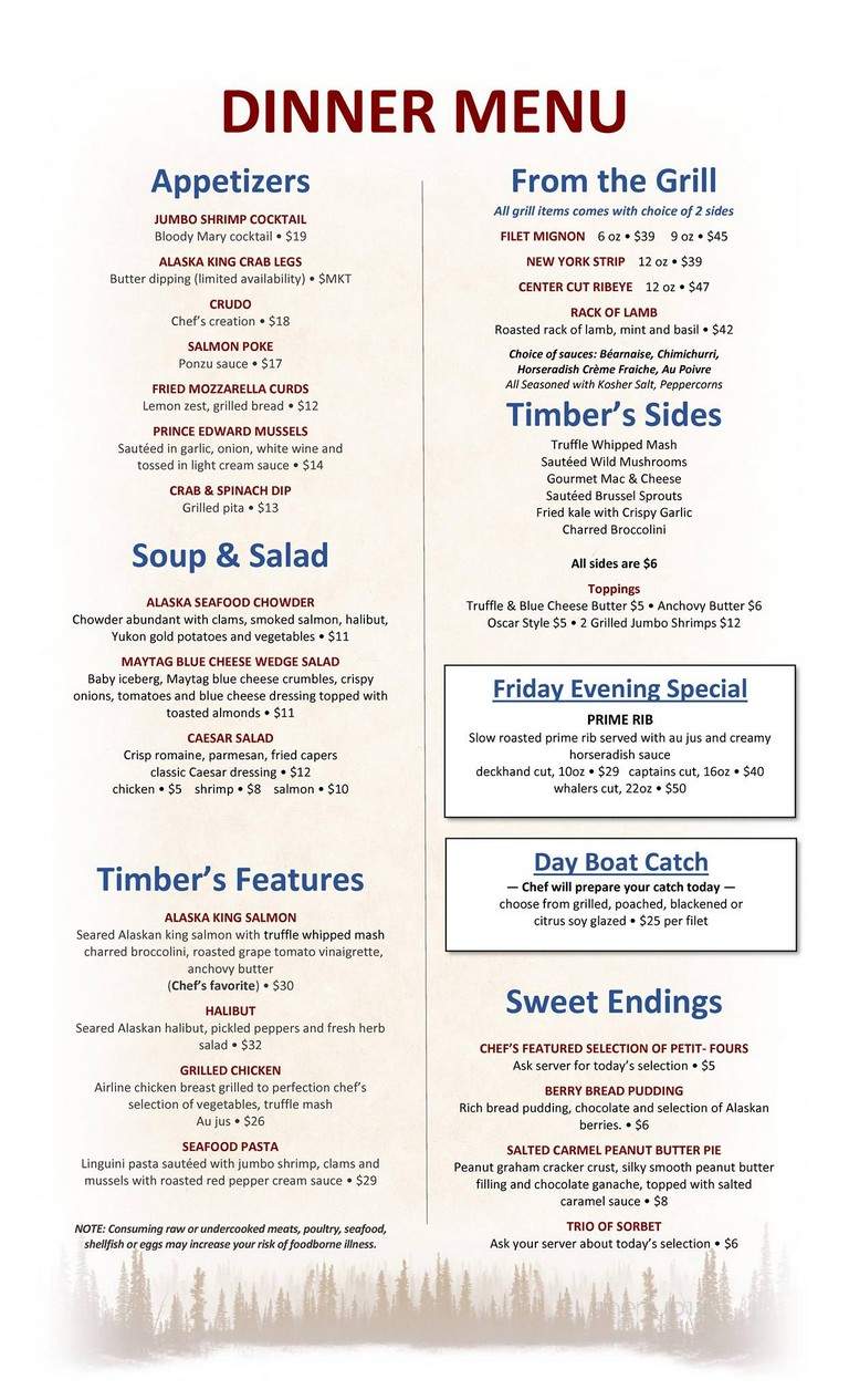 Dalmon Falls Resort - Ketchikan, AK menu_pic