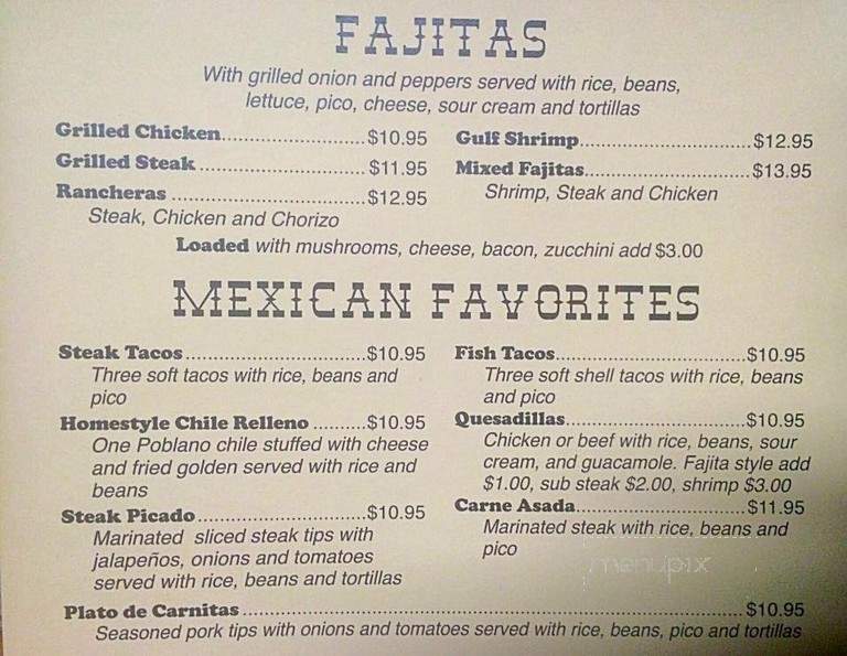 Yoyo's Mexican Restaurant Bar Grill - Bogalusa, LA menu_pic