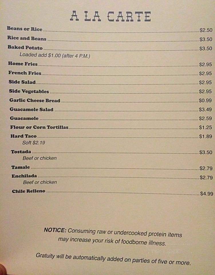 Yoyo's Mexican Restaurant Bar Grill - Bogalusa, LA menu_pic
