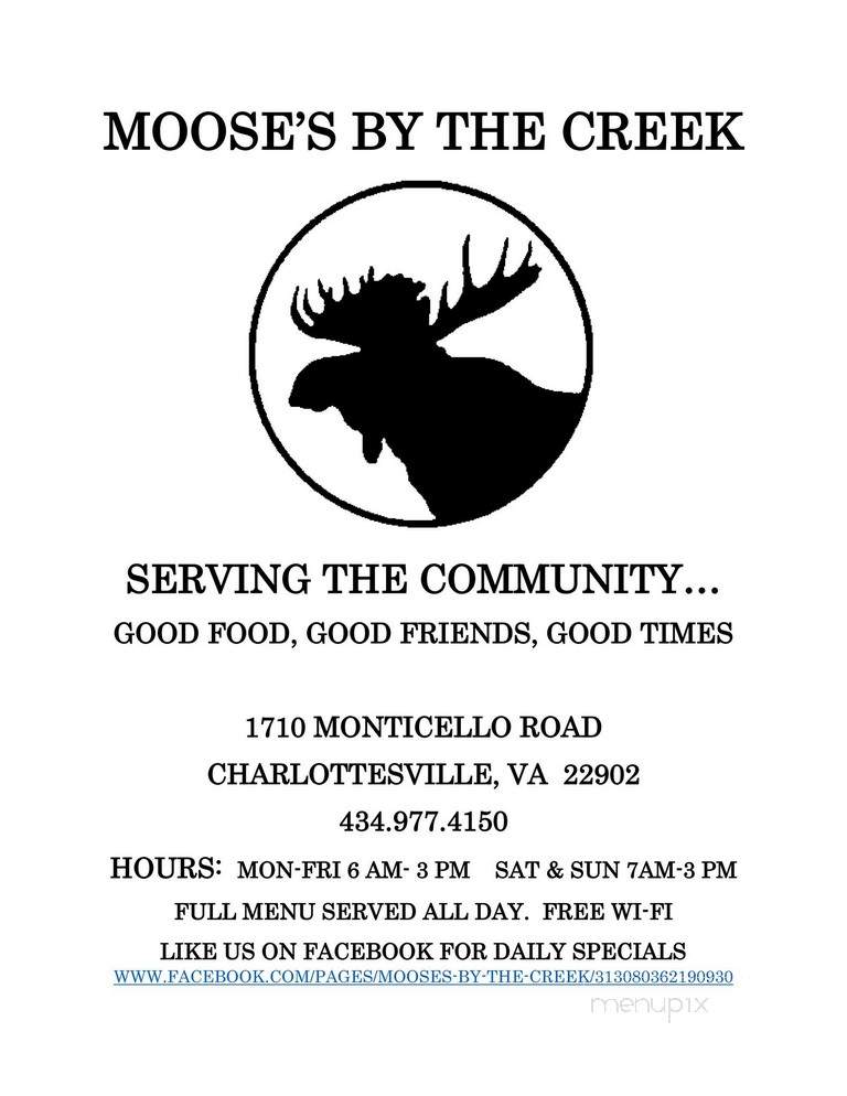 Moore's Creek Family Restaurant - Charlottesville, VA menu_pic