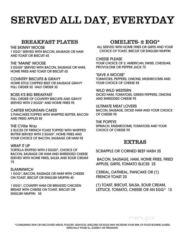 Moore's Creek Family Restaurant - Charlottesville, VA menu_pic