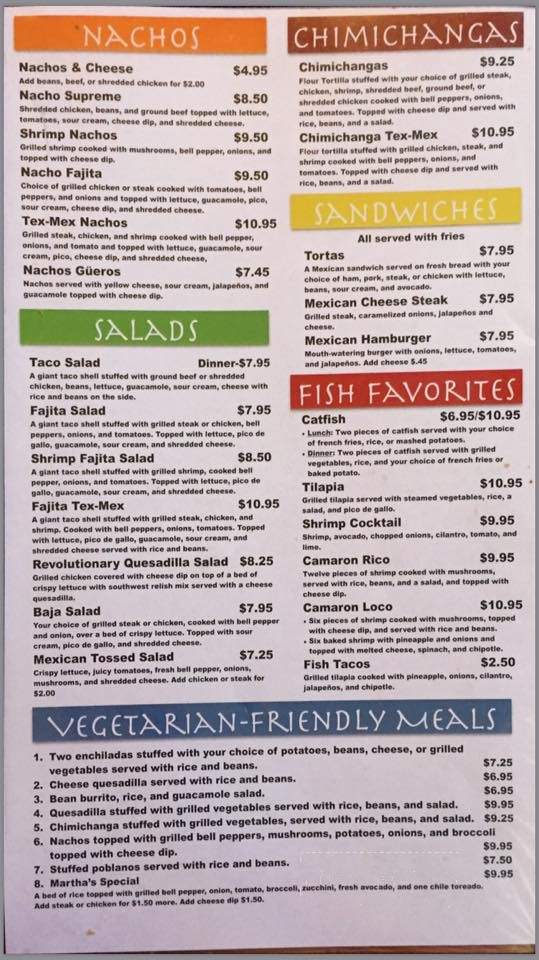 Los Guerrero's Mexican Restaurant - La Fayette, GA menu_pic