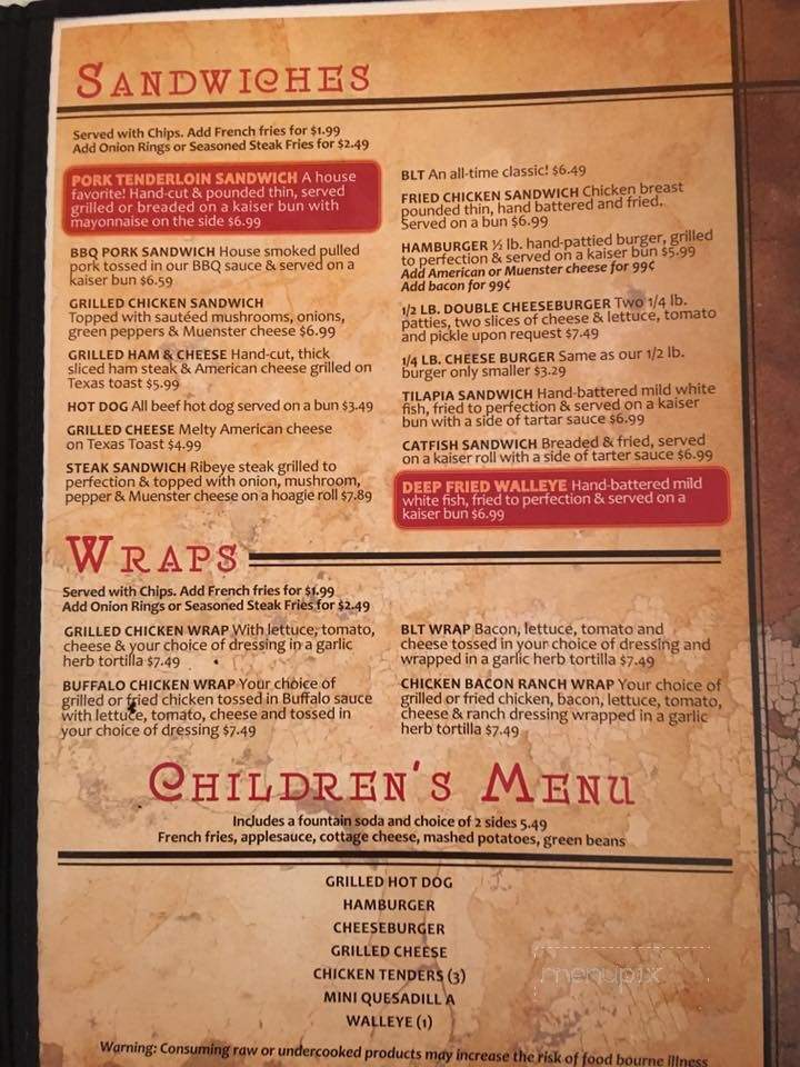 The Keys on Lake Carlyle - Keyesport, IL menu_pic