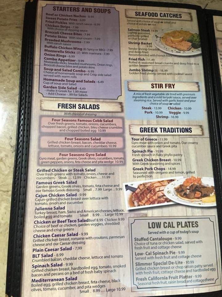 Four Seasons - Bryan, OH menu_pic