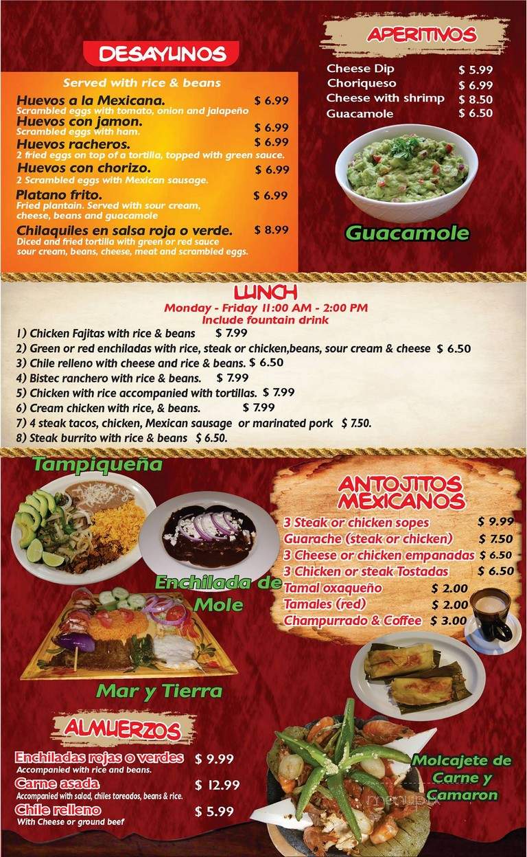 La Costenita - Indianapolis, IN menu_pic