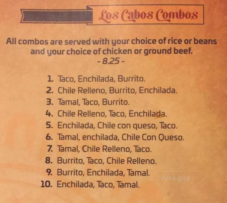 Los Cabos Mexican Grill - Menomonie, WI menu_pic