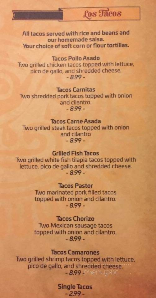 Los Cabos Mexican Grill - Menomonie, WI menu_pic