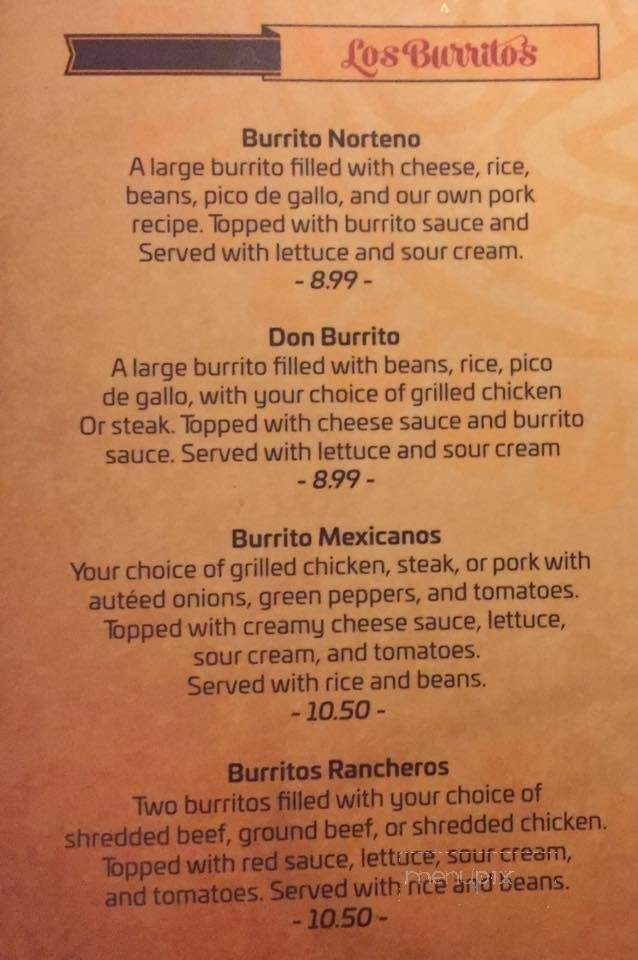 Los Cabos Mexican Grill - Menomonie, WI menu_pic
