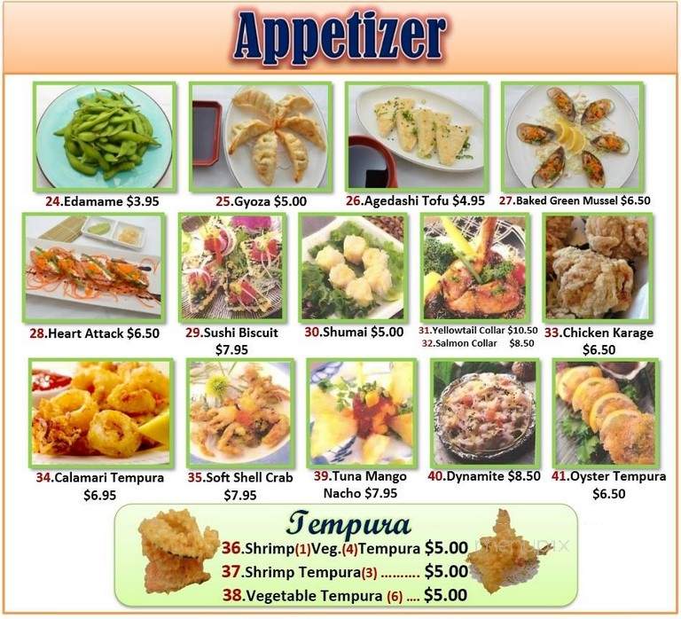 Hana Sushi Bar - Northridge, CA menu_pic