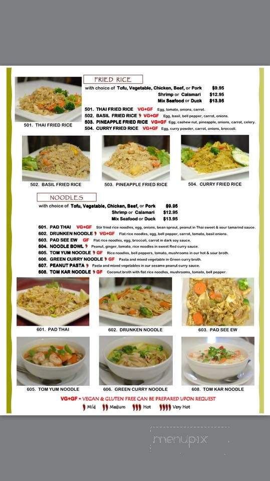 Thai Siam - Starkville, MS menu_pic