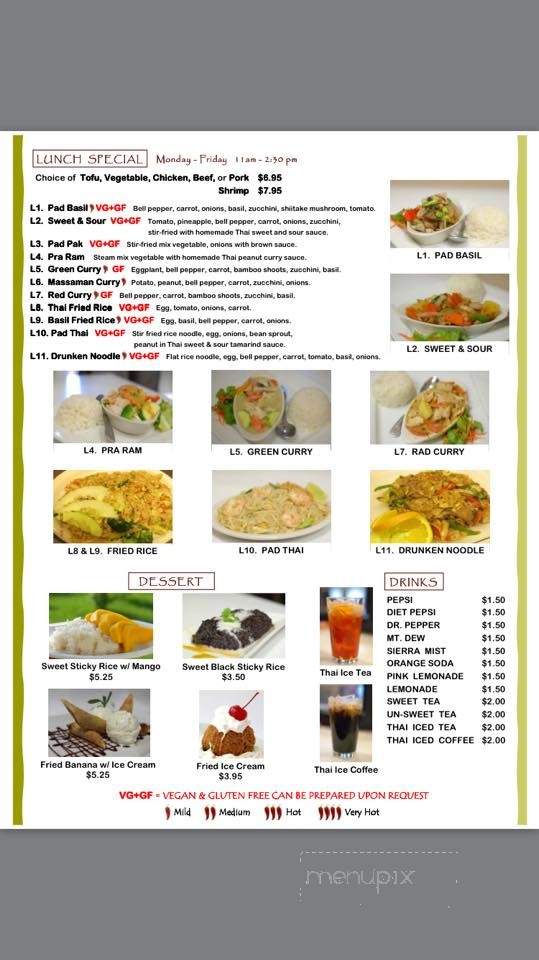 Thai Siam - Starkville, MS menu_pic