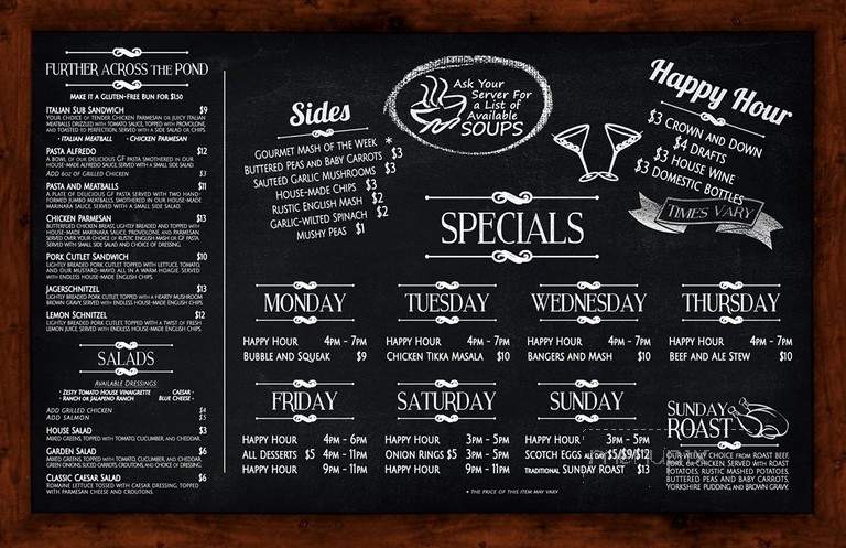 From Across the Pond - Colleyville, TX menu_pic