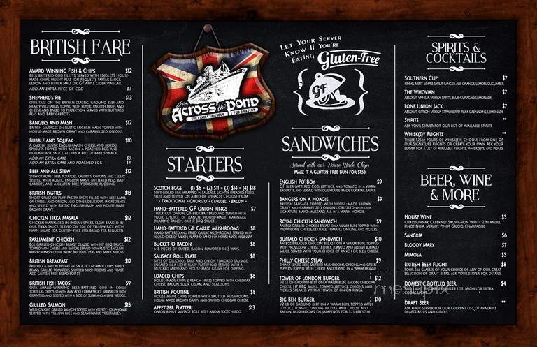 From Across the Pond - Colleyville, TX menu_pic