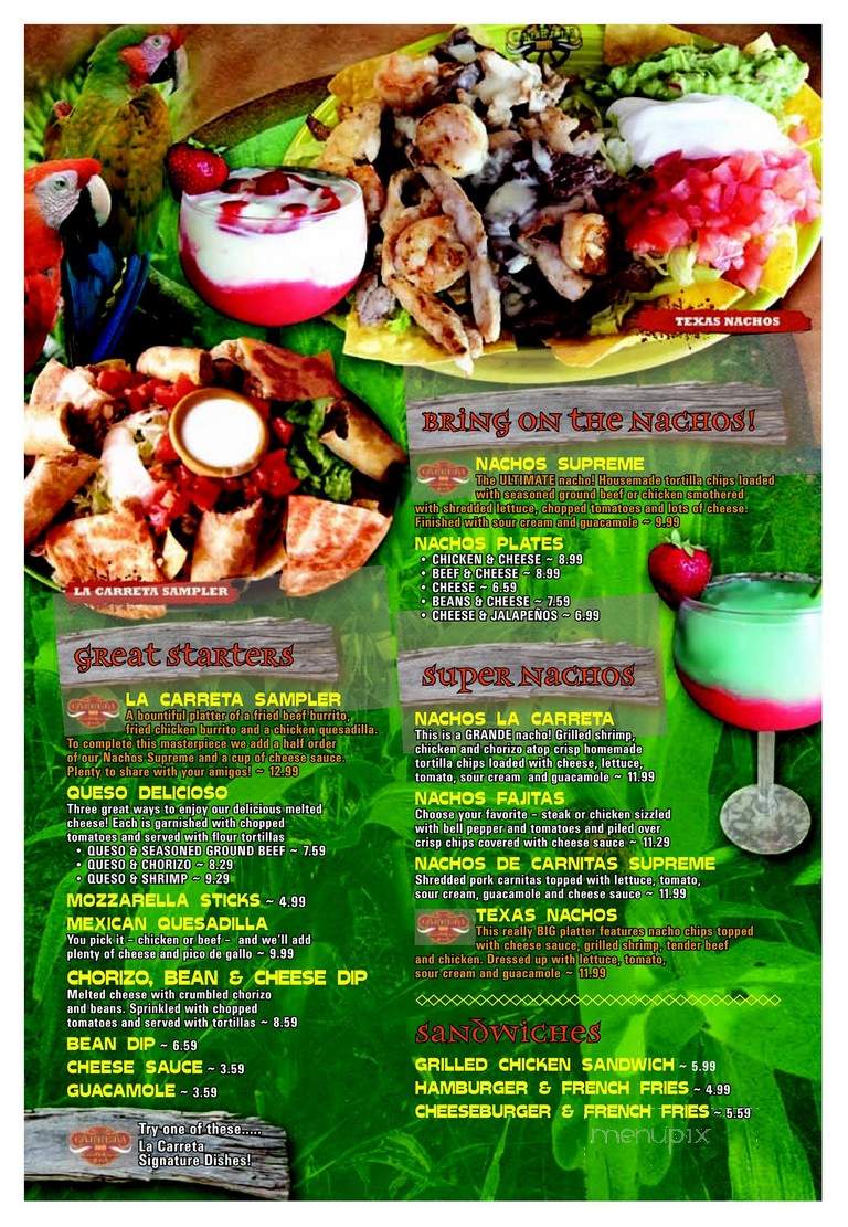 La Carreta - Schererville, IN menu_pic
