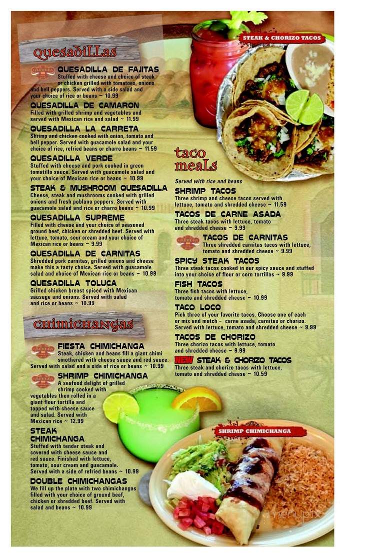 La Carreta - Schererville, IN menu_pic