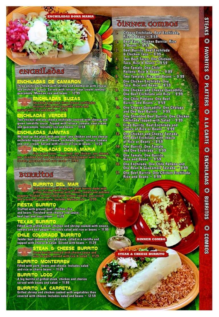 La Carreta - Schererville, IN menu_pic