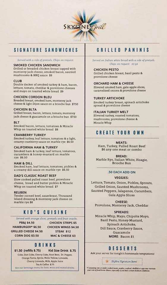 Skyline Grill - Benkelman, NE menu_pic