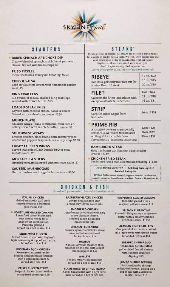 Skyline Grill - Benkelman, NE menu_pic