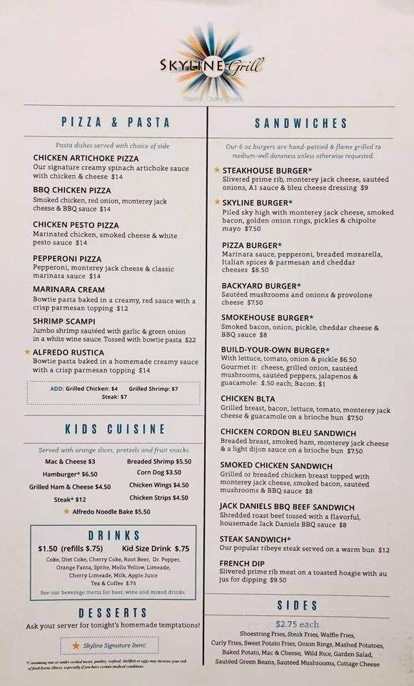 Skyline Grill - Benkelman, NE menu_pic