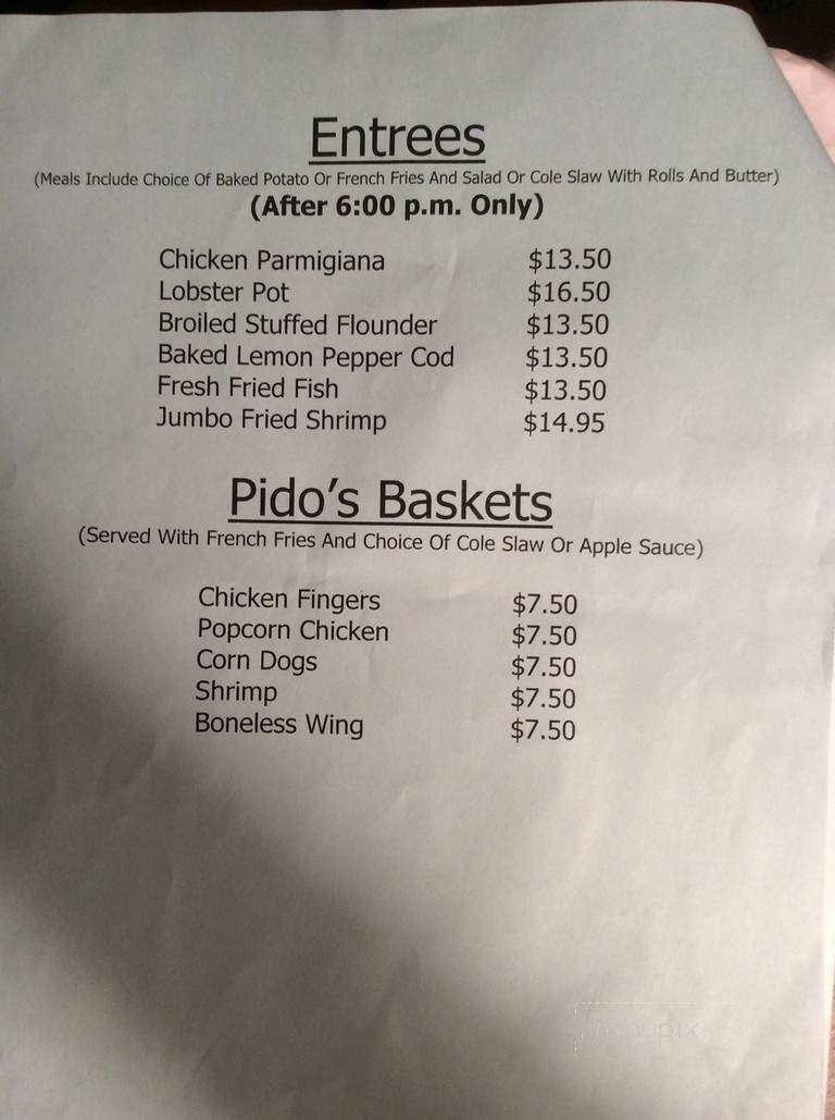 Pido's Pub - Munhall, PA menu_pic